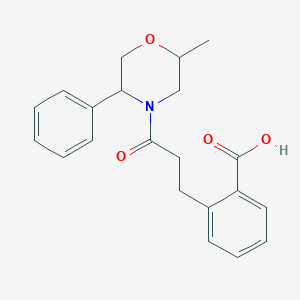 2-[3-(2-Methyl-5-phenylmorpholin-4-yl)-3-oxopropyl]benzoic acid