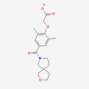 2-[2,6-Dimethyl-4-(2-oxa-7-azaspiro[4.4]nonane-7-carbonyl)phenoxy]acetic acid