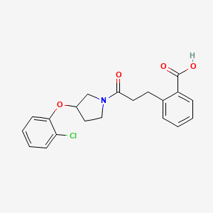 2-[3-[3-(2-Chlorophenoxy)pyrrolidin-1-yl]-3-oxopropyl]benzoic acid