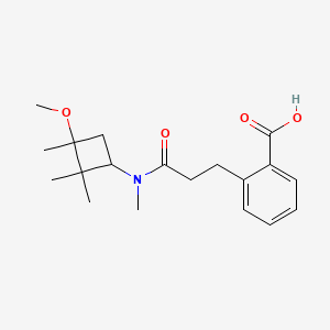 2-[3-[(3-Methoxy-2,2,3-trimethylcyclobutyl)-methylamino]-3-oxopropyl]benzoic acid