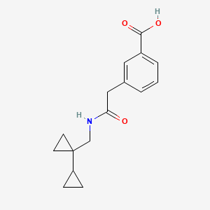 3-[2-[(1-Cyclopropylcyclopropyl)methylamino]-2-oxoethyl]benzoic acid