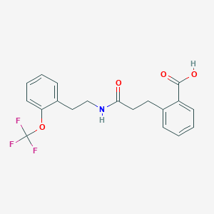 2-[3-Oxo-3-[2-[2-(trifluoromethoxy)phenyl]ethylamino]propyl]benzoic acid