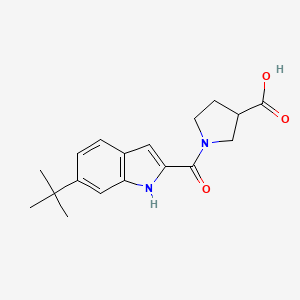 1-(6-tert-butyl-1H-indole-2-carbonyl)pyrrolidine-3-carboxylic acid