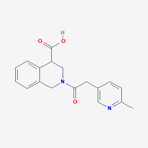 2-[2-(6-methylpyridin-3-yl)acetyl]-3,4-dihydro-1H-isoquinoline-4-carboxylic acid