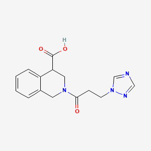 2-[3-(1,2,4-triazol-1-yl)propanoyl]-3,4-dihydro-1H-isoquinoline-4-carboxylic acid