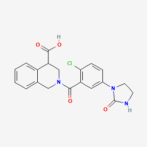 2-[2-chloro-5-(2-oxoimidazolidin-1-yl)benzoyl]-3,4-dihydro-1H-isoquinoline-4-carboxylic acid