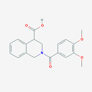 2-(3,4-dimethoxybenzoyl)-3,4-dihydro-1H-isoquinoline-4-carboxylic acid