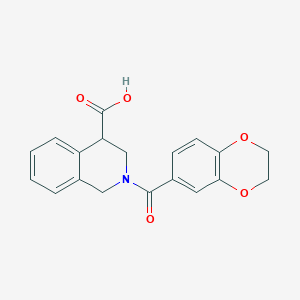 2-(2,3-dihydro-1,4-benzodioxine-6-carbonyl)-3,4-dihydro-1H-isoquinoline-4-carboxylic acid