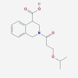 2-(3-propan-2-yloxypropanoyl)-3,4-dihydro-1H-isoquinoline-4-carboxylic acid