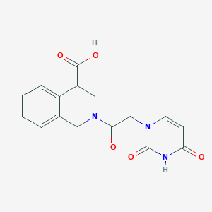 2-[2-(2,4-dioxopyrimidin-1-yl)acetyl]-3,4-dihydro-1H-isoquinoline-4-carboxylic acid