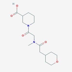 1-[2-[Methyl-[2-(oxan-4-yl)acetyl]amino]acetyl]piperidine-3-carboxylic acid