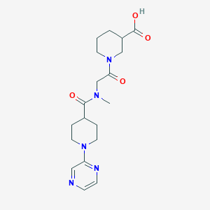 1-[2-[Methyl-(1-pyrazin-2-ylpiperidine-4-carbonyl)amino]acetyl]piperidine-3-carboxylic acid