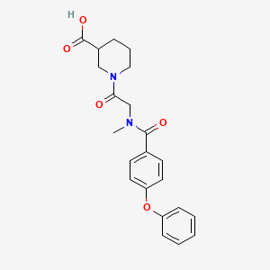 1-[2-[Methyl-(4-phenoxybenzoyl)amino]acetyl]piperidine-3-carboxylic acid