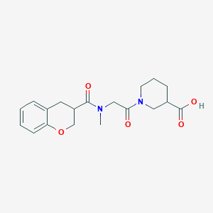 1-[2-[3,4-dihydro-2H-chromene-3-carbonyl(methyl)amino]acetyl]piperidine-3-carboxylic acid