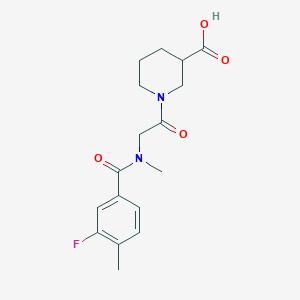 1-[2-[(3-Fluoro-4-methylbenzoyl)-methylamino]acetyl]piperidine-3-carboxylic acid