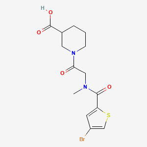 1-[2-[(4-Bromothiophene-2-carbonyl)-methylamino]acetyl]piperidine-3-carboxylic acid