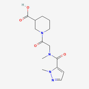 1-[2-[Methyl-(2-methylpyrazole-3-carbonyl)amino]acetyl]piperidine-3-carboxylic acid