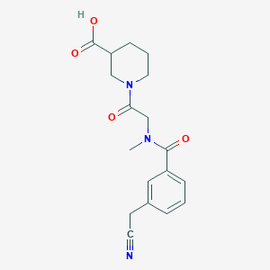 1-[2-[[3-(Cyanomethyl)benzoyl]-methylamino]acetyl]piperidine-3-carboxylic acid