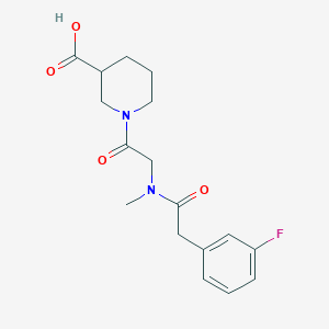 1-[2-[[2-(3-Fluorophenyl)acetyl]-methylamino]acetyl]piperidine-3-carboxylic acid