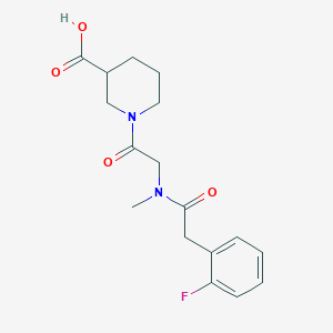 1-[2-[[2-(2-Fluorophenyl)acetyl]-methylamino]acetyl]piperidine-3-carboxylic acid