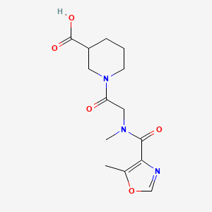 1-[2-[Methyl-(5-methyl-1,3-oxazole-4-carbonyl)amino]acetyl]piperidine-3-carboxylic acid