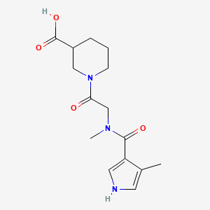 1-[2-[methyl-(4-methyl-1H-pyrrole-3-carbonyl)amino]acetyl]piperidine-3-carboxylic acid