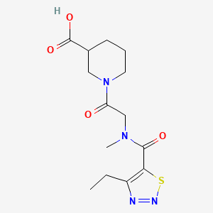 1-[2-[(4-Ethylthiadiazole-5-carbonyl)-methylamino]acetyl]piperidine-3-carboxylic acid