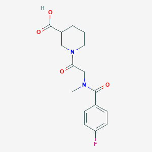 1-[2-[(4-Fluorobenzoyl)-methylamino]acetyl]piperidine-3-carboxylic acid