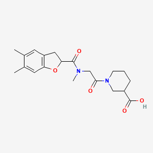 1-[2-[(5,6-Dimethyl-2,3-dihydro-1-benzofuran-2-carbonyl)-methylamino]acetyl]piperidine-3-carboxylic acid