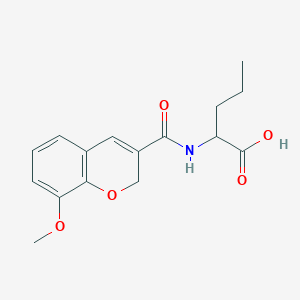 2-[(8-methoxy-2H-chromene-3-carbonyl)amino]pentanoic acid