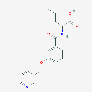 2-[[3-(Pyridin-3-ylmethoxy)benzoyl]amino]pentanoic acid