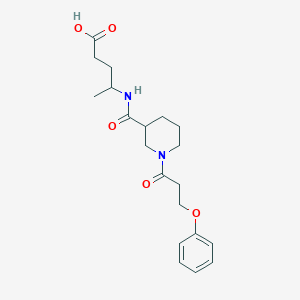 4-[[1-(3-Phenoxypropanoyl)piperidine-3-carbonyl]amino]pentanoic acid