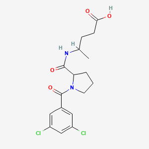 4-[[1-(3,5-Dichlorobenzoyl)pyrrolidine-2-carbonyl]amino]pentanoic acid