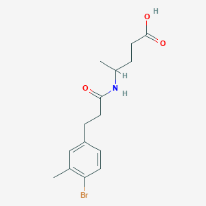 4-[3-(4-Bromo-3-methylphenyl)propanoylamino]pentanoic acid