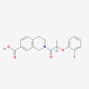 2-[2-(2-fluorophenoxy)propanoyl]-3,4-dihydro-1H-isoquinoline-7-carboxylic acid