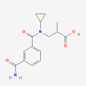 3-[(3-Carbamoylbenzoyl)-cyclopropylamino]-2-methylpropanoic acid