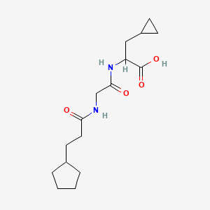 2-[[2-(3-Cyclopentylpropanoylamino)acetyl]amino]-3-cyclopropylpropanoic acid