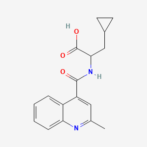 3-Cyclopropyl-2-[(2-methylquinoline-4-carbonyl)amino]propanoic acid