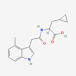 3-cyclopropyl-2-[[2-(4-methyl-1H-indol-3-yl)acetyl]amino]propanoic acid