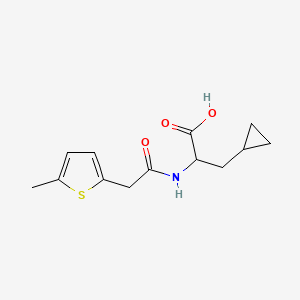 3-Cyclopropyl-2-[[2-(5-methylthiophen-2-yl)acetyl]amino]propanoic acid