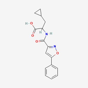 3-Cyclopropyl-2-[(5-phenyl-1,2-oxazole-3-carbonyl)amino]propanoic acid