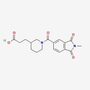 3-[1-(2-Methyl-1,3-dioxoisoindole-5-carbonyl)piperidin-3-yl]propanoic acid