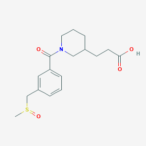 3-[1-[3-(Methylsulfinylmethyl)benzoyl]piperidin-3-yl]propanoic acid