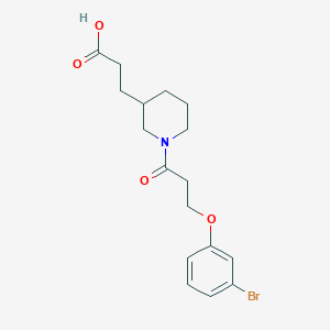 3-[1-[3-(3-Bromophenoxy)propanoyl]piperidin-3-yl]propanoic acid