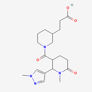 3-[1-[1-Methyl-2-(1-methylpyrazol-4-yl)-6-oxopiperidine-3-carbonyl]piperidin-3-yl]propanoic acid