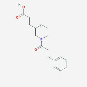 3-[1-[3-(3-Methylphenyl)propanoyl]piperidin-3-yl]propanoic acid