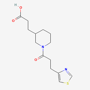 3-[1-[3-(1,3-Thiazol-4-yl)propanoyl]piperidin-3-yl]propanoic acid