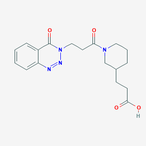 3-[1-[3-(4-Oxo-1,2,3-benzotriazin-3-yl)propanoyl]piperidin-3-yl]propanoic acid