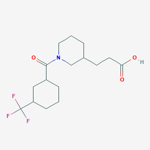 3-[1-[3-(Trifluoromethyl)cyclohexanecarbonyl]piperidin-3-yl]propanoic acid