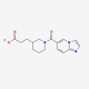 3-[1-(Imidazo[1,2-a]pyridine-6-carbonyl)piperidin-3-yl]propanoic acid